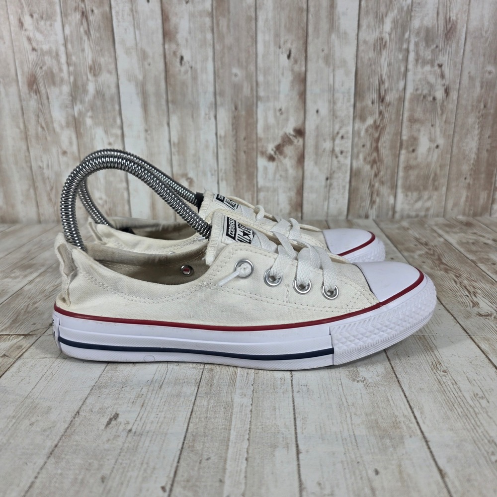Converse Chuck Taylor All Star Shoreline‎ Slip White Canvas Women Shoes Size 6